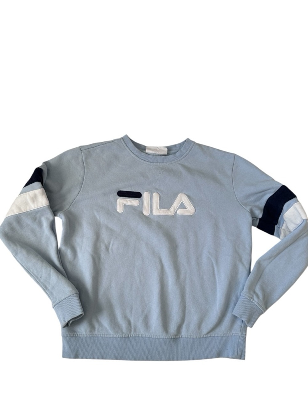 Vintage FILA Light Blue Logo Crewneck Sweatshirt Sz M